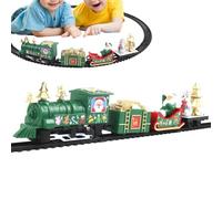 Yulokdwi Set di Natale,Modello Di Albero Giocattolo Per Sotto L'Albero Di Natale | Modello di Elettrico con Binari, Luci e Suono | per Bambini Piccoli, Bambini, Ragazzi, Famiglia e Feste