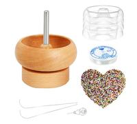 Yulokdwi Spinner per bracciale, kit spinner per perline | Kit perline in legno con giraperline,Strumenti per con ciotole a cambio rapido, aghi per e in vita per la creazione di