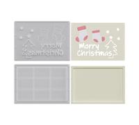 Yulokdwi Stampo in Silicone per Porta Soldi Natalizio | 2 Pezzi Stencil per Artigianato,Stampo per Porta Soldi con Fiocco di Neve Calzino E Pupazzo di Neve per Resina | per Ringraziamento Decorazione