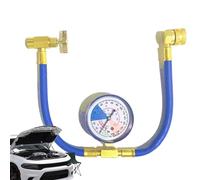 Yulokdwi Tubo di ricarica per freon, caricabatterie per freon per auto - Kit di ricarica refrigerante R134a con manometro - Caricatore CA con filettatura M14 1/2 pollice per bottiglie di