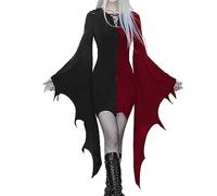 YULONGESS Abiti Di Halloween Da Donna Medievale Elegante Costumi Di Halloween Strega Gotico Da Palazzo Vestito Da Steampunk Cosplay Carnevale Abito Da Vampiro Teschio Sexy Costume Da Strega