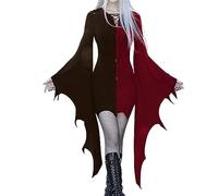 YULONGESS Abiti Di Halloween Da Donna Medievale Elegante Costumi Di Halloween Strega Gotico Da Palazzo Vestito Da Steampunk Cosplay Carnevale Abito Da Vampiro Teschio Sexy Costume Da Strega