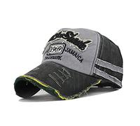 YULOONG Berretto da Baseball in Cotone Vintage Moda Denim Lavato Retro Bordo Sfrangiato Cappello da Sole Cappello da Camionista Ricamato Cappellino Sportivo Casual Taglia Regolabile per Uomo Donna