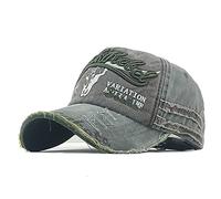 YULOONG Berretto da Baseball in Cotone Vintage Moda Denim Lavato Retro Bordo Sfrangiato Cappello da Sole Cappello da Camionista Ricamato Cappellino Sportivo Casual Taglia Regolabile per Uomo Donna