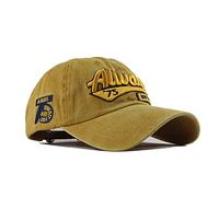 YULOONG Berretto da Baseball Vintage Cappello da Sole in Cotone Ricamo Moda Sempre Berretto Estivo da Esterno di New York City Unisex Giallo