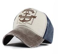 YULOONG Berretto da Baseball Vintage Denim Lavato Moda Anchor Modello Outdoor Cappello da Sole per Uomo Donna 100% Cotone A