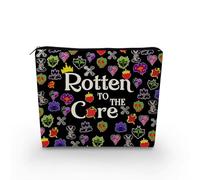 YULUENZE Descendants Fans Present Rotten Apple Makeup Bag Small Organizer Zipper Pouch Rotten To The Core Regalo per i fan dei programmi TV, Discendenti marci 08, Borsa per il trucco stampata con
