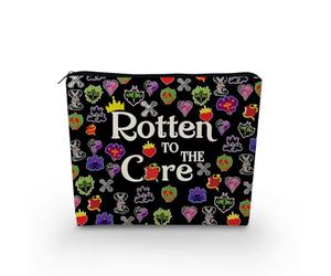 YULUENZE Descendants Fans Present Rotten Apple Makeup Bag Small Organizer Zipper Pouch Rotten To The Core Regalo per i fan dei programmi TV, Discendenti marci 08, Borsa per il trucco stampata con