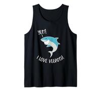 Yum! I Love Vegans! Divertimento Vegetariano Shark Nuoto, Uomo/Donna Canotta