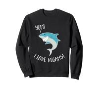 Yum! I Love Vegans! Divertimento Vegetariano Shark Nuoto, Uomo/Donna Felpa
