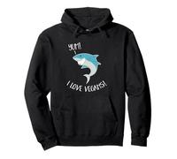 Yum! I Love Vegans! Divertimento Vegetariano Shark Nuoto, Uomo/Donna Felpa con Cappuccio