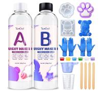 YumCraft 500g Taba Squishy Kit Gel Liquido, Kit Per Creare Squishy in Silicone Liquido, Rapporto 1:1 ab, Dono Di Sollievo Dallo Antistress, Per Taba Squishy, Orsetto
