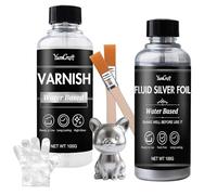 YumCraft Vernice acrilica argento metallizzato e vernice protettiva