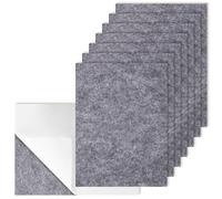 yumcute Feltro autoadesivo, 15 x 11 cm, 8 pannelli in feltro di spessore 5 mm, grigio, da ritagliare, autoadesivi, per mobili e artigianato