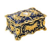 Yumech Vintage Trinket Box Scatola di Immagazzinaggio di Monili di Stile Antico Europeo In Rilievo Due-Strato Gingillo Organizzatore Caso Keepsake Box per Ring Collane Orecchini