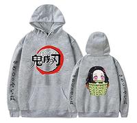 Yumenam Unisex Felpa con Cappuccio Kimetsu No Yaiba Cartoons Cute Kamado Nezuko 3D Stampa Maniche Lunghe Casual Hooded Sweatshirt Manga Pullover Top Sportivo Hoodie