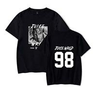 Yumenam Unisex Maglietta Estate Juice WRLD 98 3D Stampa Girocollo Manica Corta Casual T-Shirt Camicia Hip Hop Tops per i Fan di Juice Wrld Rapper