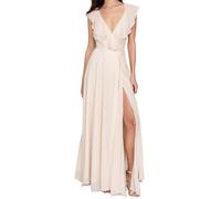 YUMI KIM Abito Maxi Avorio Full Bloom DR18137 Taglia Small NWT