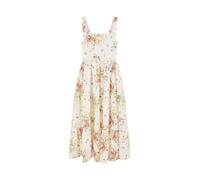 Yumi Yumi Abito da sole midi Floreale Broderie Anglaise 100% cotone 42 crema