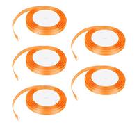YUMILI 5 pz/set Nastro di Raso 22 m di Lunghezza 10 mm di Larghezza Decorazione Della Festa Nuziale Accessori FAI TE per il Torta Candy Box Wrapping (25# rosso arancio)