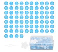 YUMILI 74 pezzi perline per intrecciare i capelli, perline per dreadlocks per accessori fai te per la decorazione dei capelli (Blu scuro)