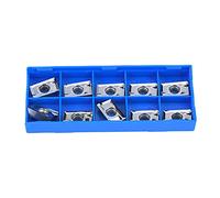 YUMILI APKT1604PDFr MA3 H01 Carbide Insert Blade Premium High Performance CNC Lathe Turning Tools for Aluminum Alloy Copper Machining Silver 16mm 10PCS