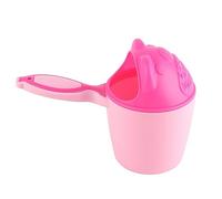 YUMILI Baby Shampoo Rinse Cup Eye Protection Removable Comfortable Handle Pink Kid Wash Hair Bathing Flusher for Baby Bath Plastic Material Safe Non Proof