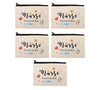 YUMILI Borsa Cosmetica per Infermiere, Versatile Pochette da Viaggio con Chiusura a Cerniera, Stampa di Strumenti di Sopravvivenza, per Infermieri, 23 X 17 Cm