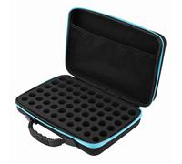 YUMILI Essential Oil Carrying Case Hard Shell Exterior Storage Organizer Premium Quality EVA Leather Material Sturdy Shock Proof Flexible Holds 60 Bottles 5ml 10ml 15ml For Travel Home (Blu)
