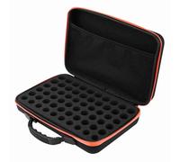 YUMILI Essential Oil Carrying Case Hard Shell Exterior Storage Organizer Premium Quality EVA Leather Material Sturdy Shock Proof Flexible Holds 60 Bottles 5ml 10ml 15ml For Travel Home (Rossa)