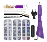 YUMILI Hotfix, applicatore di strass fai da te, applicatore di strass Hotfix, set di applicatori hotfix, kit di attrezzi per tessuti e progetti di bricolage (UE) (viola)