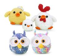 YUMILI Kit di avviamento all'uncinetto per principianti, set all'uncinetto per principianti, kit animali Amigurumi Complete per principianti con tutorial video kit all'uncinetto per