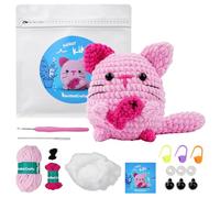 YUMILI Kit di Avvio per Principianti di Uncinetto, Set di Uncinetto per Principianti, Pacchetto di Uncinetto per Animali Completo Set di Avvio Amigurumi con Tutorial Video, Kit di Uncinetto Fai da Te