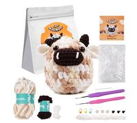 YUMILI Kit iniziale per principianti all'uncinetto, set per principianti, pacchetto all'uncinetto completo amigurumi, set iniziale con video tutorial, kit da crochet fai da te per bambini adulti,