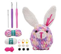 YUMILI Kit iniziale per principianti all'uncinetto, set per principianti, pacchetto all'uncinetto, set completo di amigurumi, set iniziale con video tutorial, kit per crochet fai da te per bambini