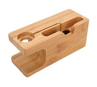 YUMILI Porta Telefono Legno, Stazione Dock Di Ricarica In Bambù Per Orologio Da Cellulare Staffa Di Supporto Portatile Ricaricabile Per Ufficio Abitazione E Telefono Cellulare In Macchina