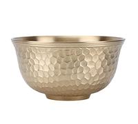 YUMILI Pure Copper Mixing Bowl Hammered Finish Proof Multi Purpose Brass Bowl for Kitchen Decor Gifts 12 x 6.3cm
