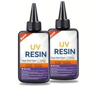 YUMILI Resina UV 200 g, resina UV trasparente, set di resina UV trasparente, pre-miscelata, trasparente, trasparente, trasparente, trasparente, trasparente, resistente ai raggi UV, in resina
