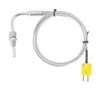 YUMILI Sensore di temperatura, termocoppia tipo K EGT Sensore di temperatura 1/8" Npt, Sensore di temperatura gas di scarico con punta esposta, Blocco della pressione regolabile