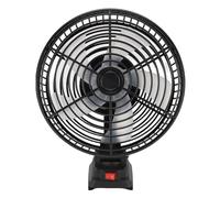 YUMILI Ventola campeggio ricaricabile portatile, ventilatore in cantiere in cantiere atto per BL1840 8 pollici 20W 3500 giri/min, metodi di alimentazione a doppia potenza