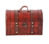 YUMILI Wooden Storage Box Jewelry Storage Box Retro Storage Box European Style Vintage Antique Bronze Desktop Decoration Gift Giving Organizer Dressing Table Farmhouse Decor