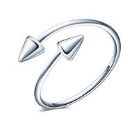 Yumilok-Anello in argento sterling S925, anello personalizzato con doppia freccia regolabile