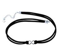 Yumilok Girocollo da donna in argento Sterling 925, con simbolo dell'infinito, per ragazze e adolescenti, catena regolabile