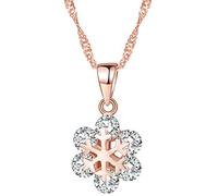 Yumilok Jewelry - Collana con ciondolo a forma di fiocco di neve, in argento Sterling 925