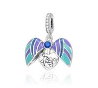 YUMINN Amore viola Charm for 925 Sterling Silver for Bracciali e collane da donna Ciondolo pendente per Natale San Valentino Festa della mamma Regali di gioielli per ragazze