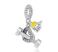 YUMINN Charm Manubrio Love Fist Set 3 pezzi in Argento 925 per Bracciali e Collane da Donna Ciondolo per Natale San Valentino Festa della Mamma Regali di Gioielli per Donne