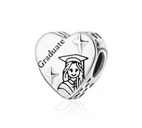 YUMINN Ciondolo dell'amore per la laurea Charm for 925 Sterling Silver for Bracciali e collane da donna Ciondolo pendente per Natale San Valentino Festa della mamma Regali di gioielli per ragazze