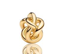 YUMINN Golden Wrapped Thread Charms Argento 925 Sterling per Bracciali e Collane Perline Pendenti Regali di Gioielleria per le Donne
