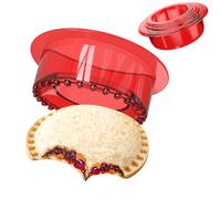 YUMKT Set da 5 pezzi per sandwich, include pressa per sandwich, pancake, biscotti, pane e sigillante, per bambini, ragazze, ragazzi, panini e panini (rosso)