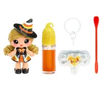Yummiland x Halloween Lip Gloss Doll - Cassie Treats - Include 1 Bambola, Lucidalabbra fai da te + Portachiavi, Gioco cosmetico, Collezione Stagionale. Età 4+